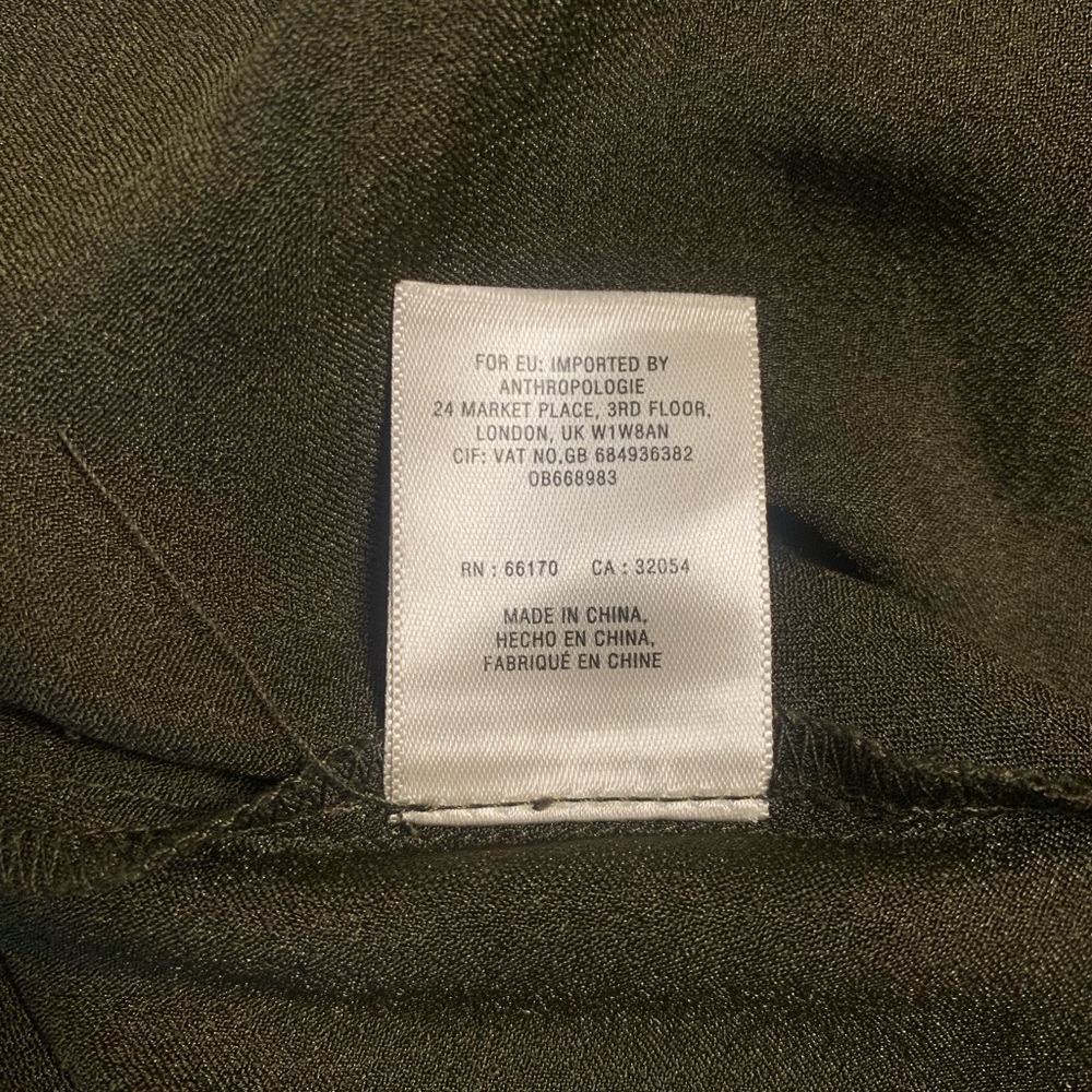 Deep-V Metallic Olive Green Midi Dress by Maeve - Picture 13 of 15